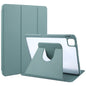 For iPad Pro 11 2025 / 2024 GEBEI Acrylic TPU 3-folding Rotating Smart Tablet Leather Case withh Pen Slot(Dark Green)