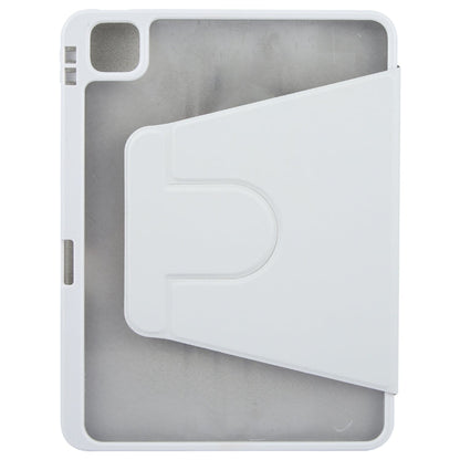 Pour iPad Pro 11 2025 / 2024 GEBEI Coque en cuir intelligent rotative 3 volets en acrylique et TPU avec porte-stylet (Gris)