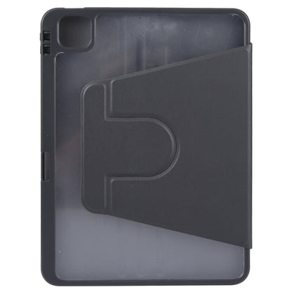 Pour iPad Pro 11 2025 / 2024 GEBEI Coque en Cuir pour Tablette Intelligente, Pliable en 3, Rotative en Acrylique TPU avec Fente pour Stylet (Noir)