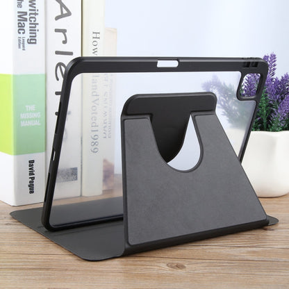 Pour iPad Pro 11 2025 / 2024 GEBEI Coque en Cuir pour Tablette Intelligente, Pliable en 3, Rotative en Acrylique TPU avec Fente pour Stylet (Noir)