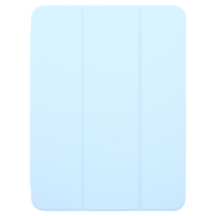 For iPad Pro 13 2025 / 2024 GEBEI Acrylic TPU 3-folding Rotating Smart Tablet Leather Case withh Pen Slot(Sky Blue)