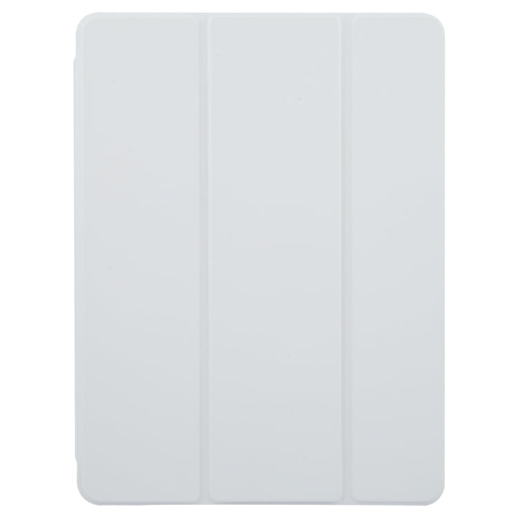 For iPad Pro 13 2025 / 2024 GEBEI Acrylic TPU 3-folding Rotating Smart Tablet Leather Case withh Pen Slot(Grey)
