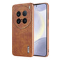 Pour vivo X100 Ultra AZNS Coque de téléphone à couverture complète en similicuir texturé crocodile avec cadre galvanisé (marron)