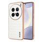 Pour vivo X100 Ultra AZNS Coque de téléphone à couverture complète avec cadre galvanisé et texture crocodile (blanc)