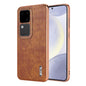 Pour vivo V30 / V30 Pro AZNS Coque de téléphone à couverture complète en similicuir texturé crocodile avec cadre électroplaqué (Marron)