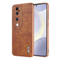 Pour vivo S19 Pro AZNS Coque de téléphone à cadre électroplaqué avec texture crocodile et couverture intégrale (Marron)