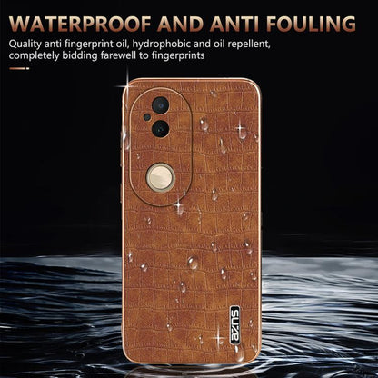 For vivo S20 AZNS Electroplated Frame Crocodile Texture Full Coverage Phone Case(Blue)