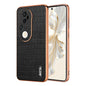 For vivo S20 Pro AZNS Electroplated Frame Crocodile Texture Full Coverage Phone Case(Black)
