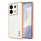 For Redmi Note 13 Pro 5G AZNS Electroplated Frame Crocodile Texture Full Coverage Phone Case(White)