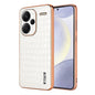 For Redmi Note 13 Pro+ 5G AZNS Electroplated Frame Crocodile Texture Full Coverage Phone Case(White)