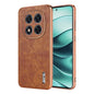 Pour Redmi Note 14 Pro 5G Coque de téléphone à couverture complète AZNS avec cadre électrolytique et texture crocodile (marron)