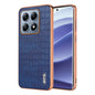 For Xiaomi 14T Pro AZNS Electroplated Frame Crocodile Texture Full Coverage Phone Case(Blue)