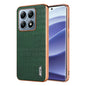 For Xiaomi 14T AZNS Electroplated Frame Crocodile Texture Full Coverage Phone Case(Green)