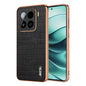 For Xiaomi 15 AZNS Electroplated Frame Crocodile Texture Full Coverage Phone Case(Black)