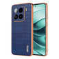 For Xiaomi 15 AZNS Electroplated Frame Crocodile Texture Full Coverage Phone Case(Blue)
