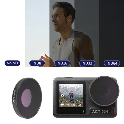 Pour filtre d'objectif de caméra fileté JUNESTAR DJI Osmo Action 4, filtre : ND16