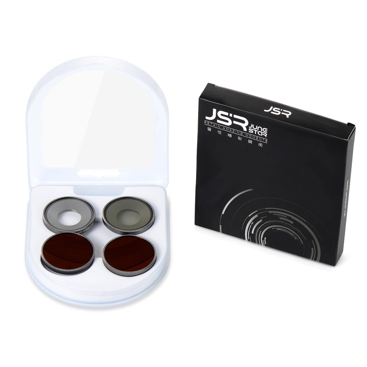For DJI Osmo Action 4 JUNESTAR Threaded Camera Lens Filter, Filter:4 in 1 UV CPL ND16 ND32