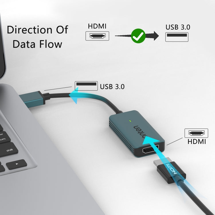 Onten US331 USB Video Capture Card, Length:13cm(Green)