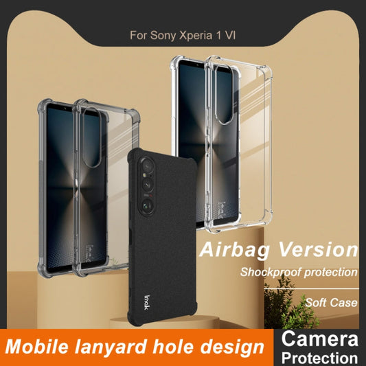For Sony Xperia 1 VI imak Shockproof Airbag TPU Phone Case(Matte Black)