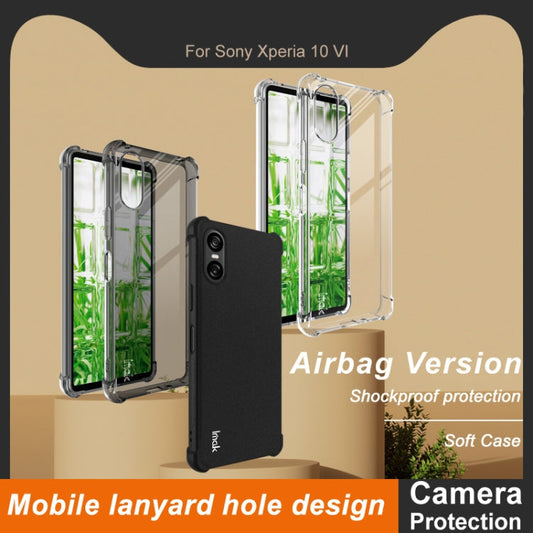 For Sony Xperia 10 VI imak Shockproof Airbag TPU Phone Case(Matte Black)