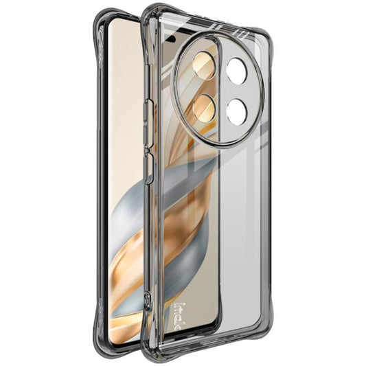 Pour Honor Magic7 Lite imak Coque de téléphone antichoc TPU Airbag (Noir Transparent)
