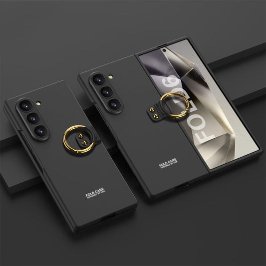 For Samsung Galaxy Z Flip6 / Flip7 FE GKK Accurate Hole Ultra-thin PC Phone Case with Ring Holder(Black)