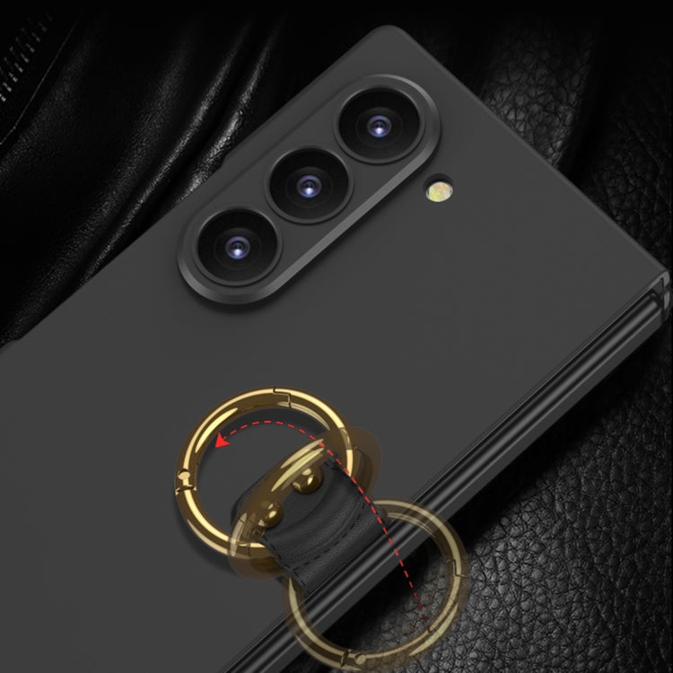For Samsung Galaxy Z Flip6 / Flip7 FE GKK Accurate Hole Ultra-thin PC Phone Case with Ring Holder(Black)