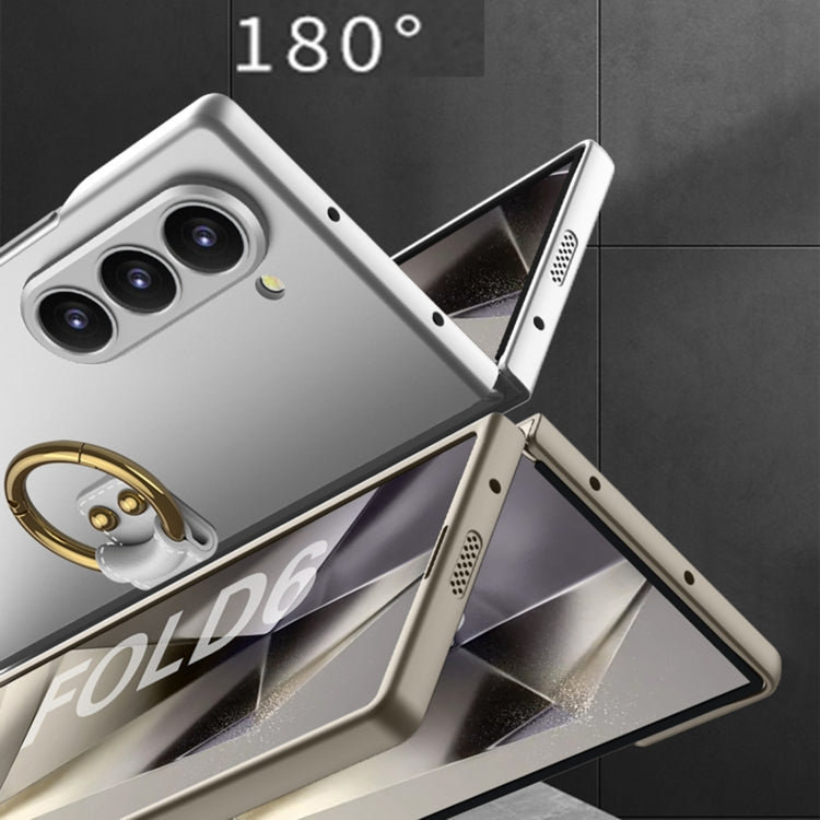 For Samsung Galaxy Z Flip6 / Flip7 FE GKK Accurate Hole Ultra-thin PC Phone Case with Ring Holder(Silver)