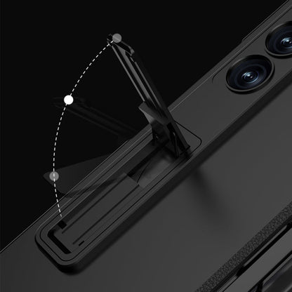 For Samsung Galaxy Z Fold6 GKK Integrated Full Coverage Magnetic Fold Phone Case with Pen Slot, Not Included Pen(Night Green)