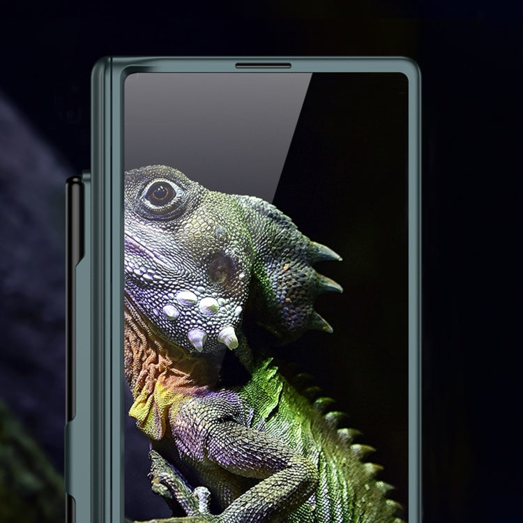 For Samsung Galaxy Z Fold6 GKK Integrated Full Coverage Magnetic Fold Phone Case with Pen Slot, Not Included Pen(Black)
