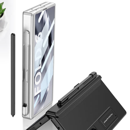 For Samsung Galaxy Z Fold6 GKK Integrated Full Coverage Magnetic Fold Phone Case with Pen Slot, Not Included Pen(Titanium Gray)