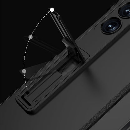 Pour Samsung Galaxy Z Fold6 GKK Étui de téléphone pliable magnétique à couverture intégrale intégrée (Vert Nuit)