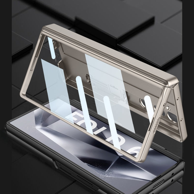 Pour Samsung Galaxy Z Fold6 GKK Étui de téléphone pliable magnétique à couverture intégrale intégrée (Vert Nuit)