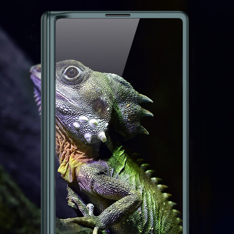 Pour Samsung Galaxy Z Fold6 GKK Étui de téléphone pliable magnétique à couverture intégrale intégrée (Vert Nuit)