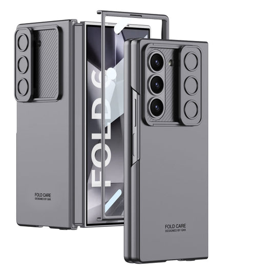 For Samsung Galaxy Z Fold6 GKK Integrated Ultra-thin Sliding Window Phone Case(Grey)