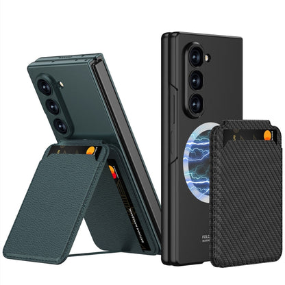 For Samsung Galaxy Z Fold6 GKK Integrated Magsafe Detachable Card Slot Phone Case(Black)