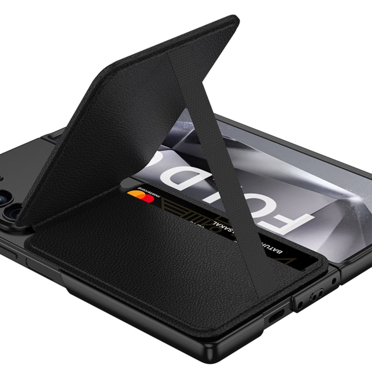 For Samsung Galaxy Z Fold6 GKK Integrated Magsafe Detachable Card Slot Phone Case(Black)