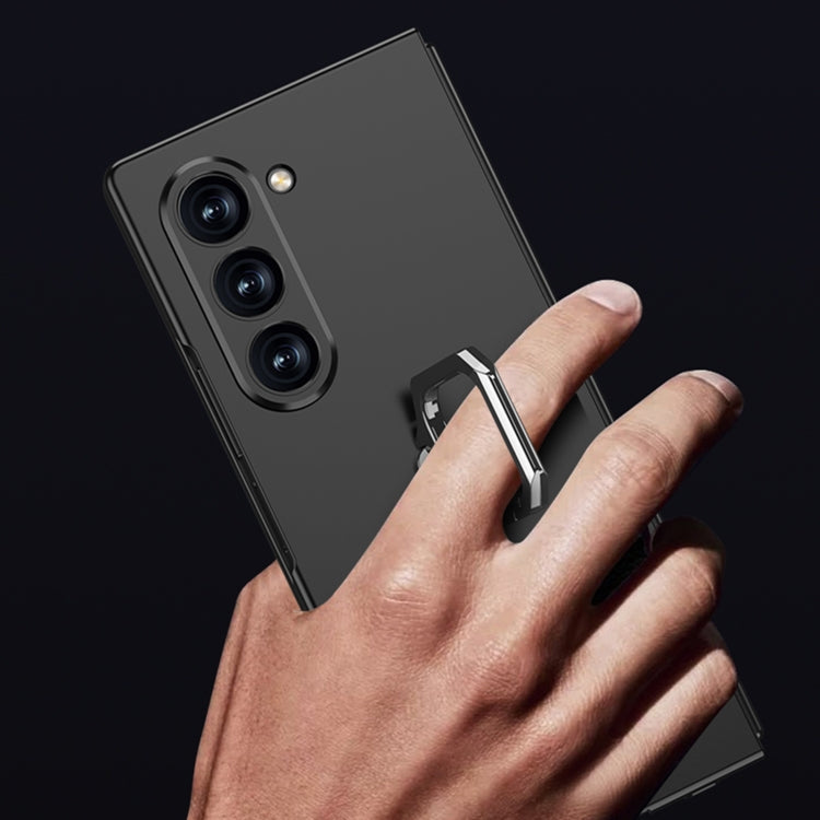 For Samsung Galaxy Z Fold6 GKK Integrated Accurate Hole Ultra-thin Square Ring Holder Phone Case(Grey)