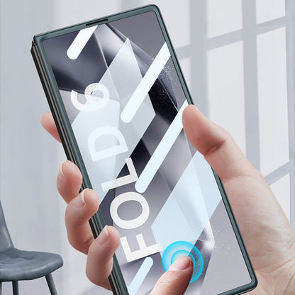 For Samsung Galaxy Z Fold6 GKK Integrated Accurate Hole Ultra-thin Square Ring Holder Phone Case(Titanium Grey)