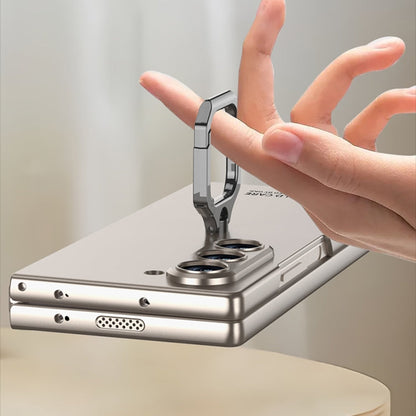 For Samsung Galaxy Z Fold6 GKK Integrated Accurate Hole Ultra-thin Square Ring Holder Phone Case(Titanium Grey)