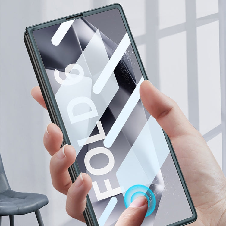 For Samsung Galaxy Z Fold6 GKK Integrated Accurate Hole Ultra-thin Square Ring Holder Phone Case(Green)