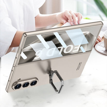 For Samsung Galaxy Z Fold6 GKK Integrated Accurate Hole Ultra-thin Square Ring Holder Phone Case(Green)