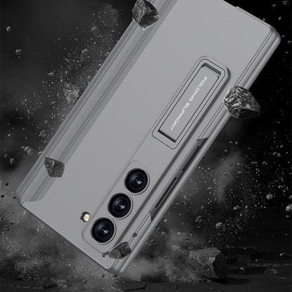 For Samsung Galaxy Z Fold6 GKK Integrated Magnetic Full Coverage Flip Phone Case with Pen Box, Not Included Pen(Black)