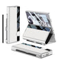 For Samsung Galaxy Z Fold6 GKK Integrated Full Coverage Flip Phone Case with Pen Slot, Not Included Pen(Silver)