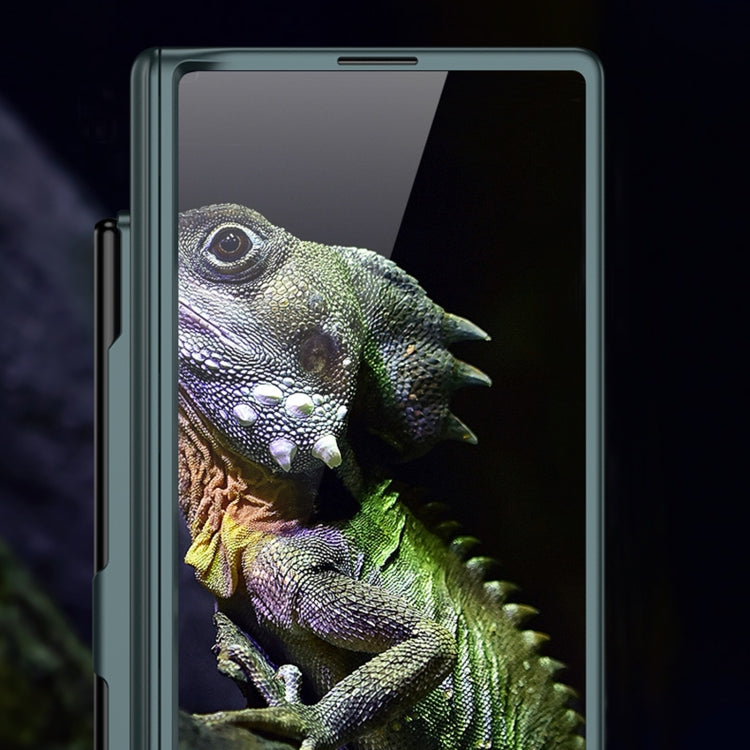For Samsung Galaxy Z Fold6 GKK Integrated Anti Peep Full Coverage Magnetic Fold Phone Case with Pen Slot, Not Included Pen(Silver)