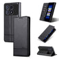 For Redmi K70 Ultra AZNS Magnetic Calf Texture Flip Leather Phone Case(Black)