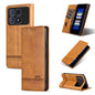 For Redmi K70 Ultra AZNS Magnetic Calf Texture Flip Leather Phone Case(Light Brown)