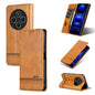 For Redmi 14C 4G AZNS Magnetic Calf Texture Flip Leather Phone Case(Light Brown)