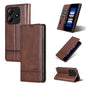 For Redmi Note 14 5G AZNS Magnetic Calf Texture Flip Leather Phone Case(Dark Brown)