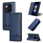 For Redmi Note 14 Pro 5G AZNS Magnetic Calf Texture Flip Leather Phone Case(Dark Blue)